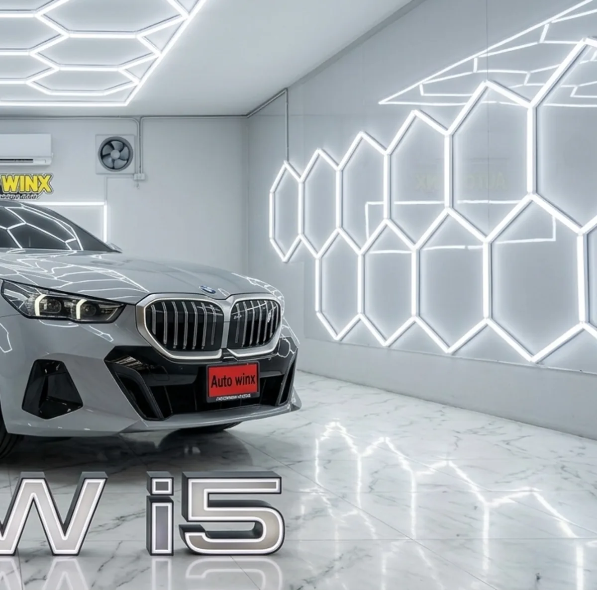 ผลงานฟิล์มกรองแสงเซรามิก BMW i5 สีขาว โดย Auto Winx