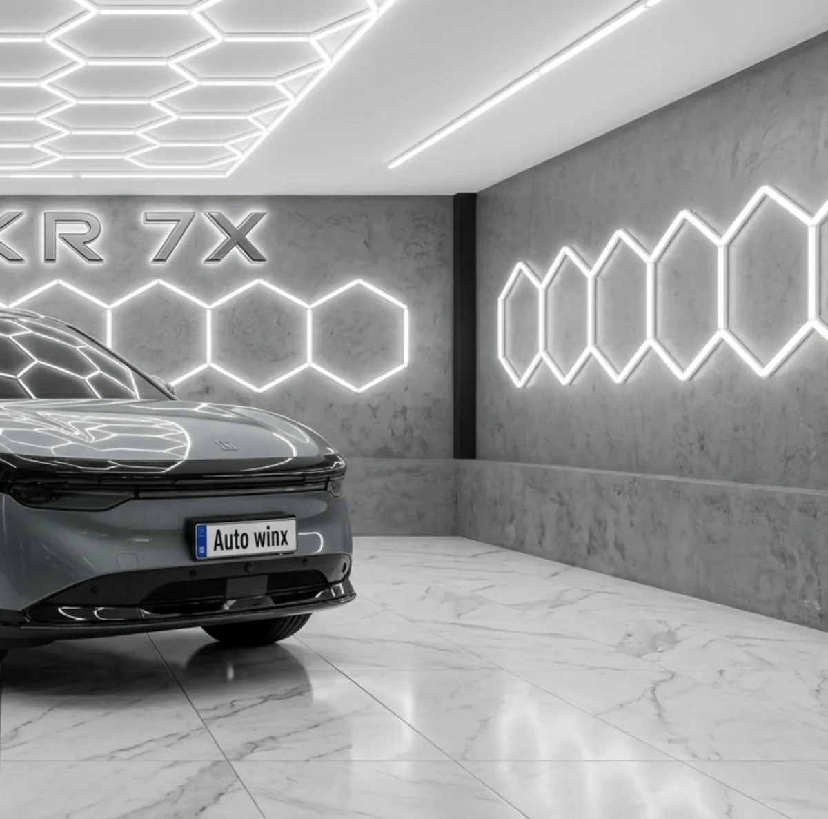 ผลงานเคลือบแก้ว ZEEKR 7X สีเทา โดย Auto Winx